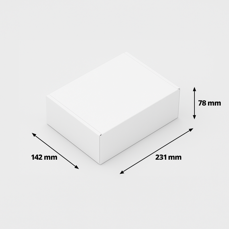 Pudełka wysyłkowe z logo kolorowym wymiary f45  23×14×8 cm