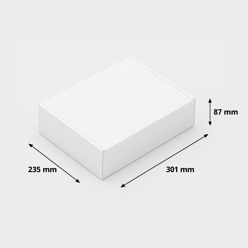 Pudełka wysyłkowe z logo kolorowym wymiary f62 30×23×9 cm