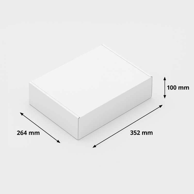 Pudełka wysyłkowe z logo kolorowym wymiary f71 35×26×10 cm