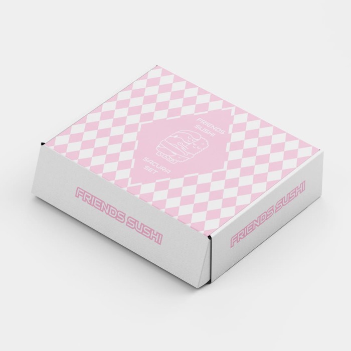 przykład nadruku Pudełka wysyłkowe z logo kolorowym f71 35×26×10 cm