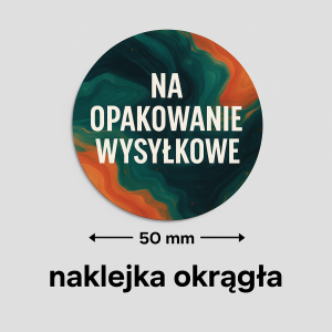 etykieta okrągła 50 mm z nadrukiem