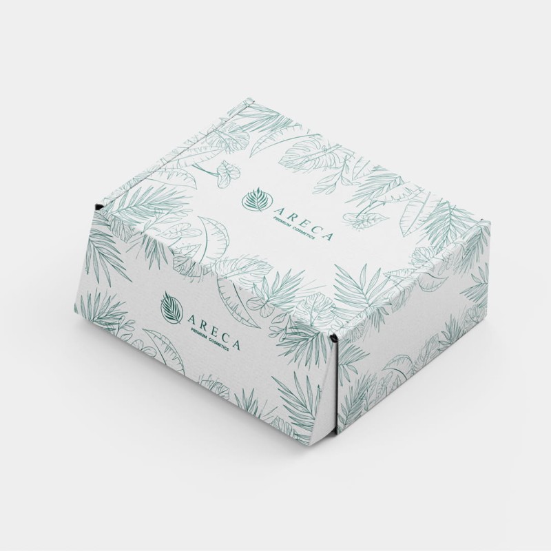 przykład nadruku Pudełka wysyłkowe z logo kolorowym f45 23×14×8 cm