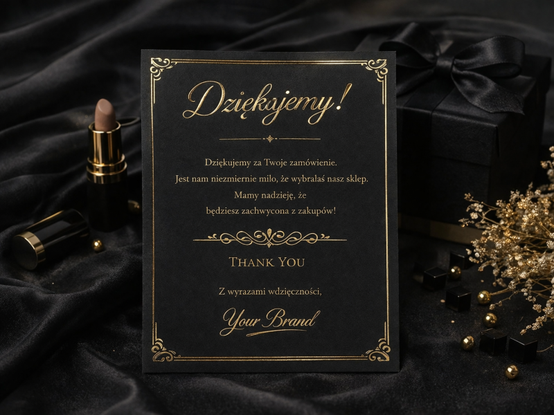 Karta z podziękowaniem elegancka A6 z twoją grafiką.png