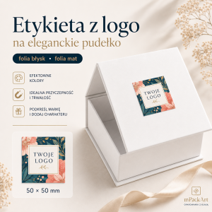 etykieta z logo na eleganckie pudełko białe 50x50mm.png