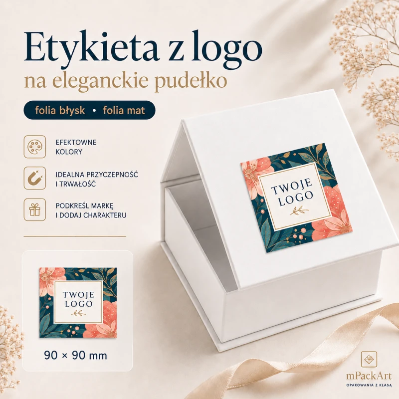 etykieta z logo na eleganckie pudełko białe 90x90mm.png